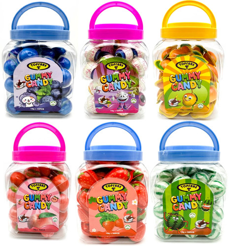 Gummy candy jars - gummy,