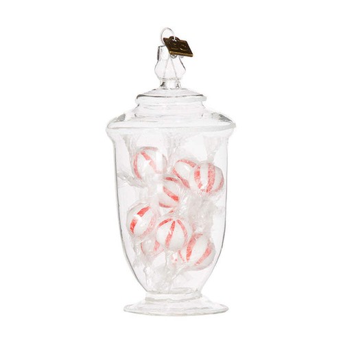 Peppermint candy jar ornament - peppermint,