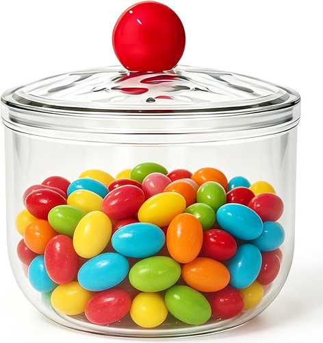 Clear candy jar with - clear,