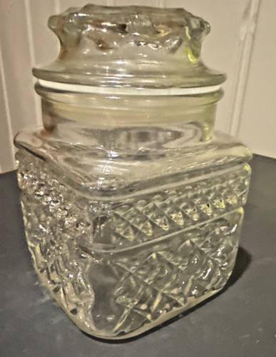 Glass candy jar with lid - glass, lid,