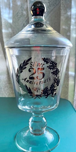 Vintage clear glass candy - glass,