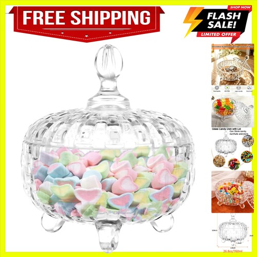 7oz large glass candy - large, dish